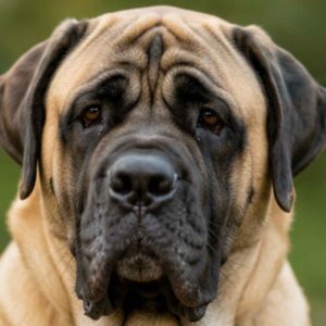 Photo Handsome fawn English mastiff
