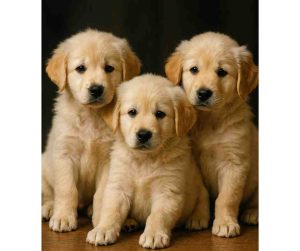 Golden pyrenees puppies