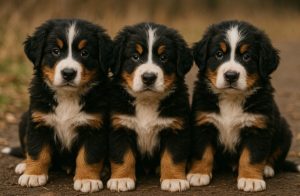 Bernese mountain dog puppies