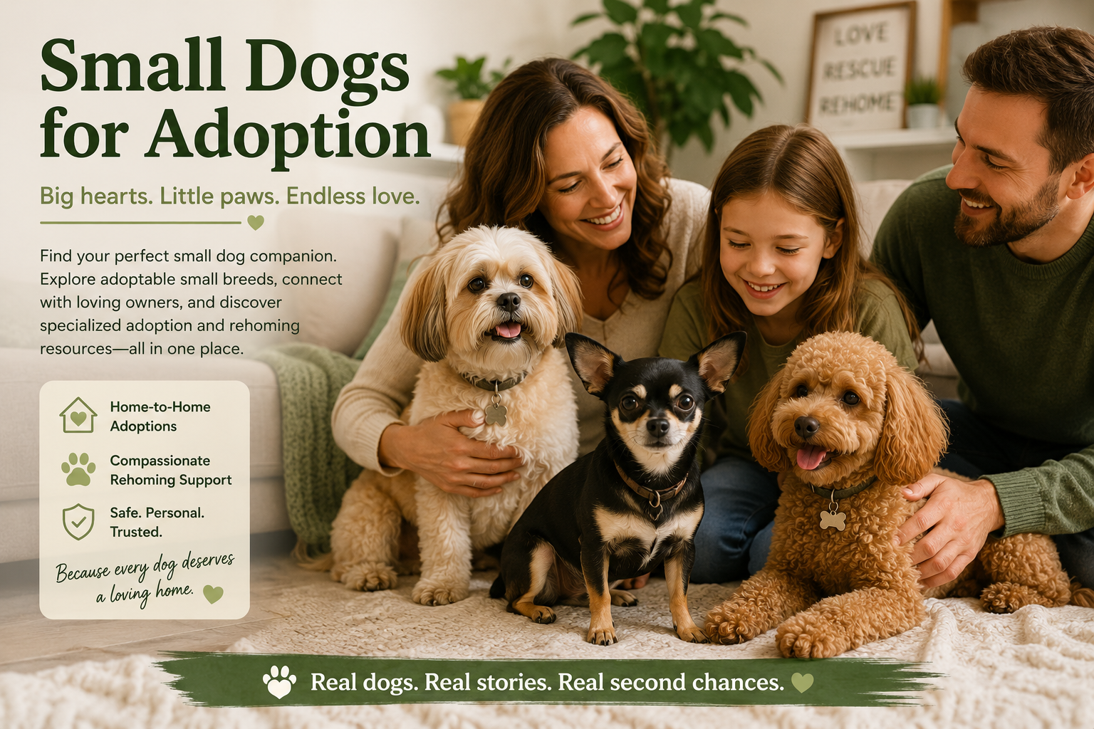 Small Dogs For Adoption Hero Image