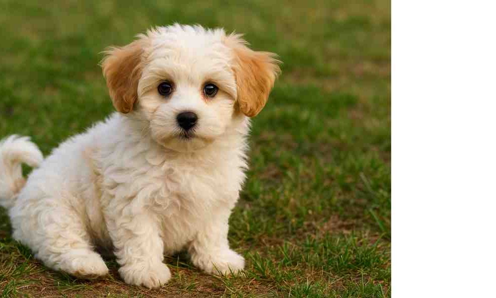 Photo of an adorable Havachon puppy.