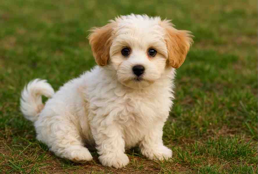 Photo of an adorable Havachon puppy.